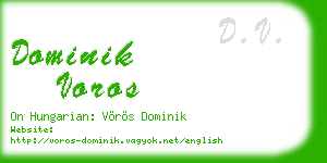 dominik voros business card